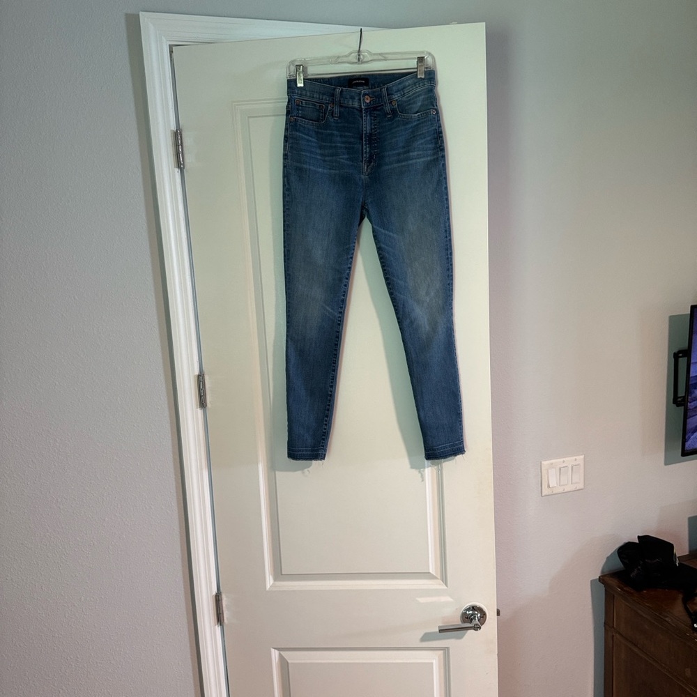 J. Crew 10” high-rise toothpick jeans